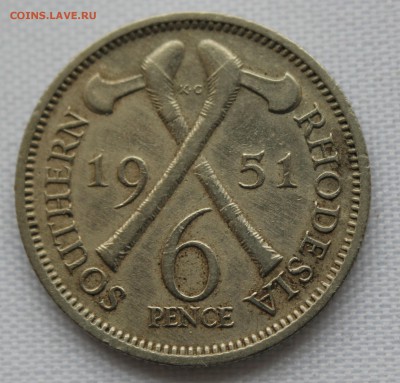 С 1 руб. БРИТ. Южная Родезия 6 пенсов  1951г. до 10.09.15г. - IMG_7495.JPG