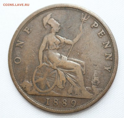 С 1 руб. БРИТАНИЯ 1 пенни  1889г. ВИКТОРИЯ  до 10.09.15г. - IMG_7485.JPG