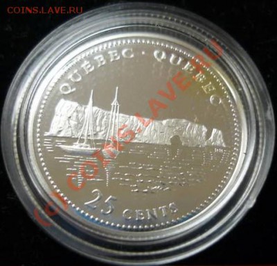 Монеты с ГОРАМИ (любых стран) - Canada 25 cents 1992