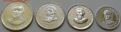 Парагвай 2007 - 2011 год Набор 4 монеты UNC 08.09 22:00 - DSC06904.JPG