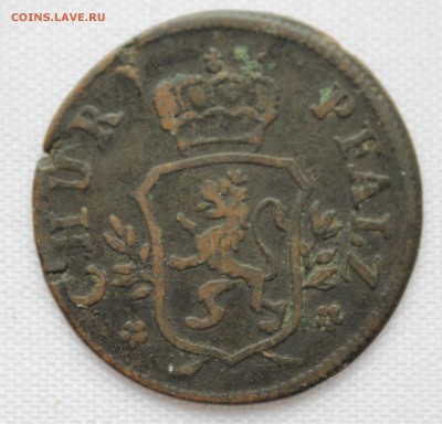 ГЕРМАНИЯ PFALZ  Zoll Pfennig 1766г. КАРЛ ТЕОДОР до 11.09.15г - IMG_7476.JPG