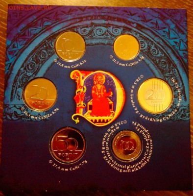 ВЕНГРИЯ - Редкий годовой набор 2014 в буклете 11.09, 22.00 - Венгрия буклет 2014 первая монета Венгрии-1