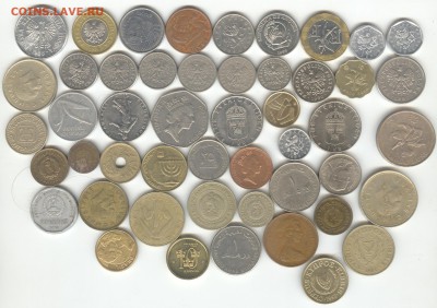 50 различных иностранных монет, ХХ век. До 7.09, 22-00 - 001