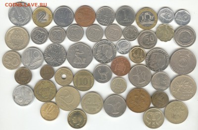 50 различных иностранных монет, ХХ век. До 7.09, 22-00 - 002