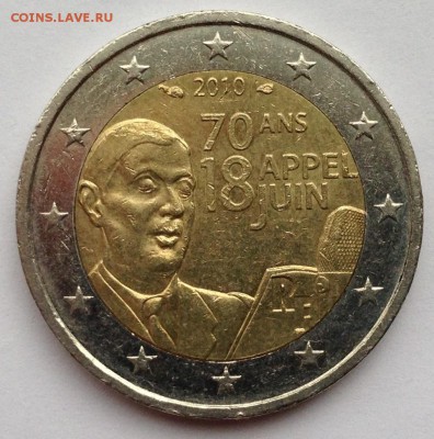 2 евро Франция 2010 Шарль Де Голль с номинала - 1_1.JPG