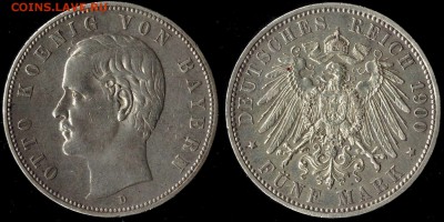 5 марок 1900  Бавария до 12.09.15г 22.00 МСК - 1900