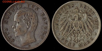 5 марок 1901 Бавария до 12.09.15г 22.00 МСК - 1901