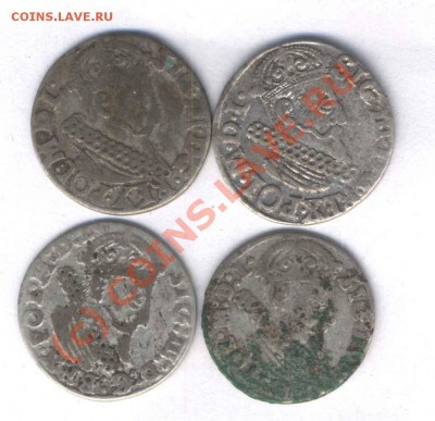 Польша трояки 1621-22,23,24г. норм. сост. до. 17.08.10.21.30 - 31