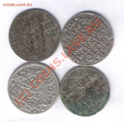 Польша трояки 1621-22,23,24г. норм. сост. до. 17.08.10.21.30 - 32