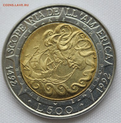 С 1 руб. БМ  САН МАРИНО 500 лир 1992г. ПАРУСНИК до 13.09.15г - IMG_7512.JPG