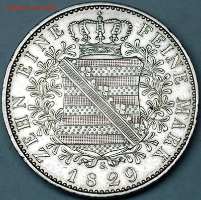 Германия. Саксония_отличный талер 1829; до 07.09_22.26мск - 9987