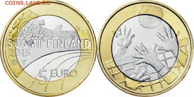 Биметаллические монеты Мира_новинки - Finland 5e 2015