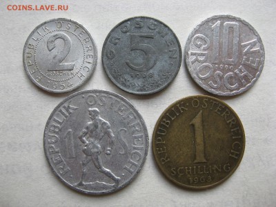 5 монет Австрии до 22.00 13.09.15 - 3