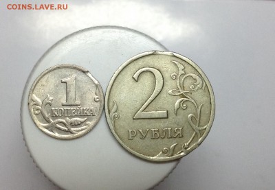 Выкусы 1 копейка и 2 рубля - image