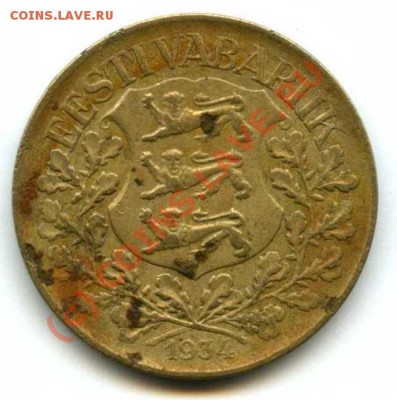 1 kroon 1934 г. до 13.08 в 23.00 - Lot026
