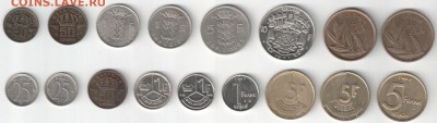 Бельгия, 17 монет 1959-97гг., до 13.09.15_22:00мск - 11