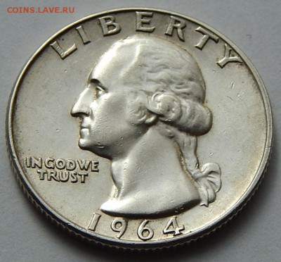 США 25 центов 1964, до 15.09.15 в 22:00 МСК - 4993