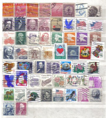 Марки США 56шт до 11.09 22.00мск - Марки США 56шт