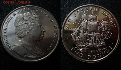 Сандвичевы острова 2 фунта 2001 год Сэр Джозеф Бэнкс - Дж Банкс 2 фт