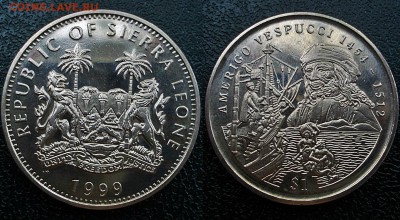 Сьера Леоне 1$ 1999 Америго Веспуччи - cats