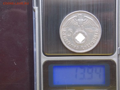 Германия5 марок1936г.№2 Третий Рейх ,до 13.09.15 в 22.00мск - свастика1