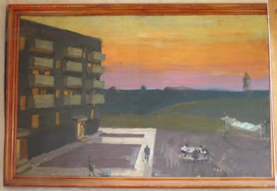 картина "новостройка" Холст, масло - P1010202