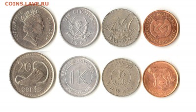 4 монеты (Фиджи, Конго, Кувейт, мозамбик) до 16.09.15 - 4шт120