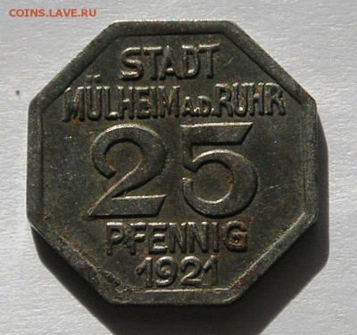Нотгельд Мюльгейм, 25 пф. 1921  (12.09) - P1013976.JPG