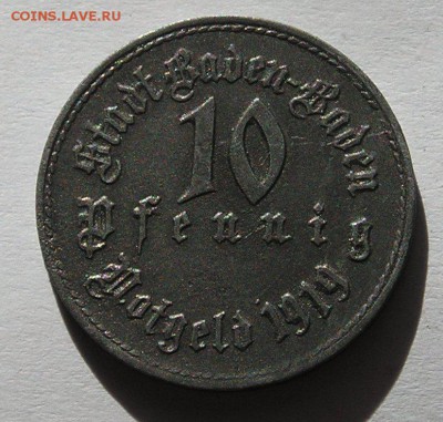 Нотгельд Баден-Баден, 10 Пф (12.09) - P1014026.JPG
