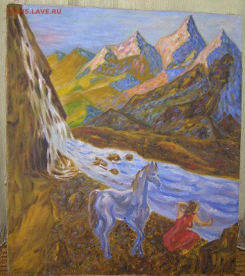 картина "горы" холст, масло - P1010225.JPG