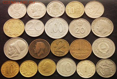 54 разные зарубежные монеты (см. описание); до 11.09_22.00мс - 1