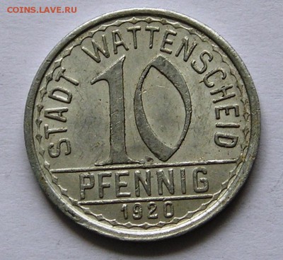 Нотгельд Ваттеншейд, 10 Пф. 1920 (13.09) - P1014104.JPG