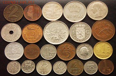 52 разные зарубежные монеты (см. описание); до 12.09_22.00мс - 3
