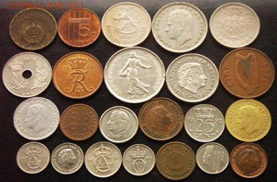 52 разные зарубежные монеты (см. описание); до 12.09_22.00мс - 4