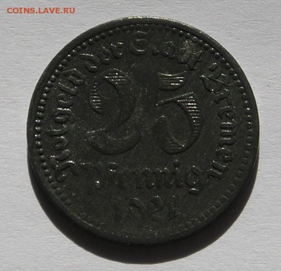 Нотгельд Бремен, 25 Пф. 1921  (14.09) - P1014189.JPG