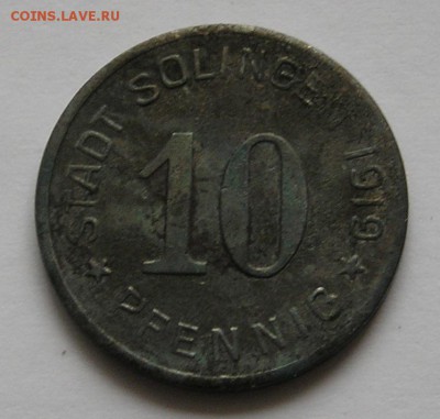 Нотгельд  Золинген, 10 Пф. 1919 (14.09) - P1014191.JPG