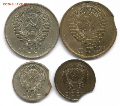 брак 4 монет на оценку - 1...........,,,,