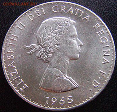 Великобритания_памятная крона 1965 "Черчилль"; 15.09_22.10мс - 10391