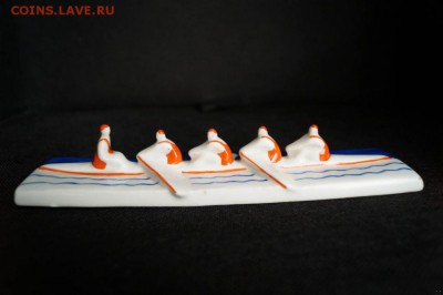 Гребля ("Четверка и рулевой"), фарфор, Дулево. - 1