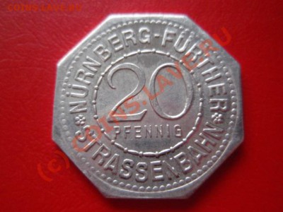 Нотгельд Нюрнберг 20 пф 1920 Bratwurstglockl  18.08 в 21.00М - P8153545.JPG