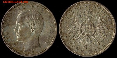 5 марок 1913 Бавария до 21.09.15г 22.00 МСК - 1913Б