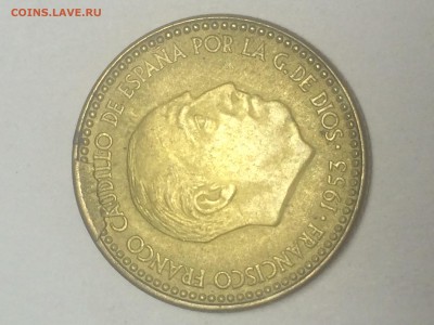 Испания 1 песета 1953 г. Скол штемпеля оценка - IMG_8431.JPG