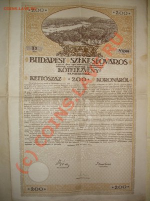 Долговой документ на предъявителя. Венгрия. - SDC11456.JPG