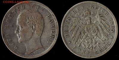 5 марок 1898  Бавария до 22.09.15 г 22.00 мск - 1898