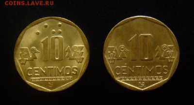 МОНЕТЫ МИРА №5 - Перу (набор - 10 сентимо лат.) (2 шт.) Р