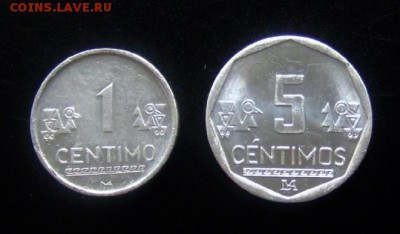 МОНЕТЫ МИРА №5 - Перу (набор 1 и 5 сентимо алюм.) (2 шт.) Р
