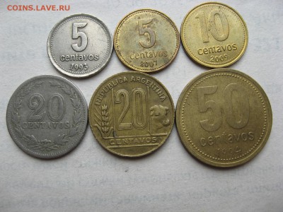 6 монет Аргентины до 23.09.15 - 23