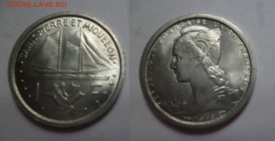 ДК Сант-Пьер и Микелон 1 франк Корабль Редкая 24.09 22.00 - P1200534.JPG