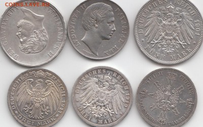Монеты Германии.20 век.Серебро.Предпродажная оценка. - сер2