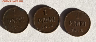 1 пенни 1905,15,16г. (3 шт) До 23.09.2015 г.,в 22.00 по МСК - 05-1